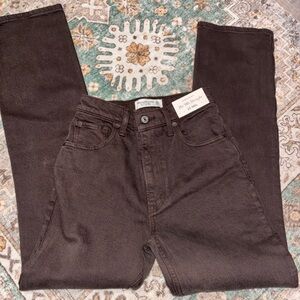 Abercrombie 90s straight Brown Denim Jeans